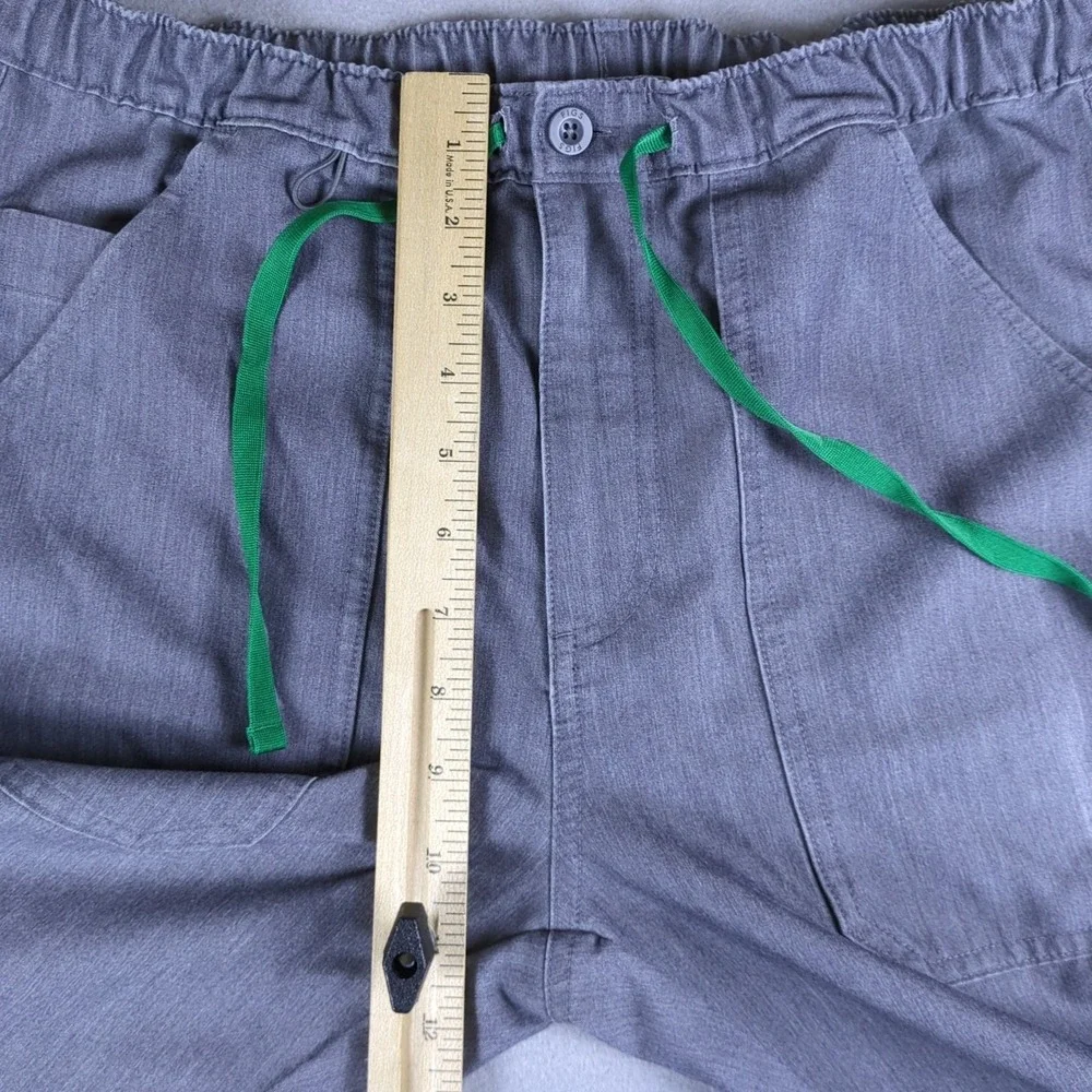 Figs Cairo Cargo Scrub Pants Mens Small Graphite Gray Straight Leg Technical
